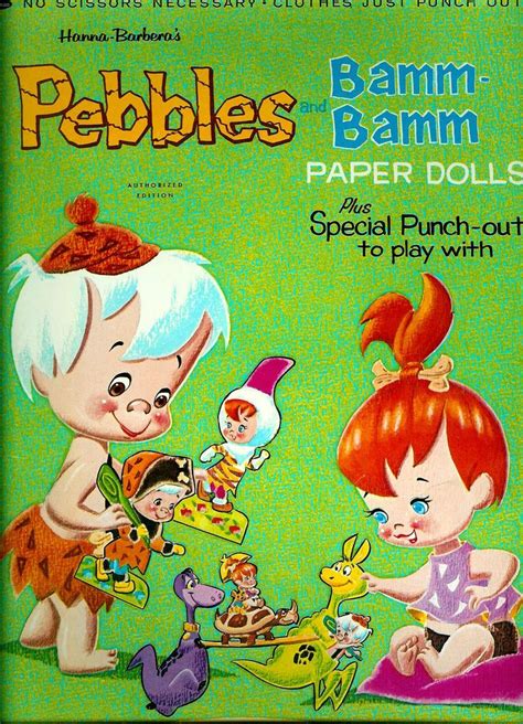 1 Pebbles And Bamm Bamm Paper Dolls Front Cover Paper Dolls Bamm