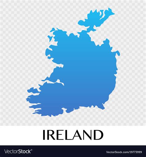 Ireland Map In Europe Continent Design Royalty Free Vector