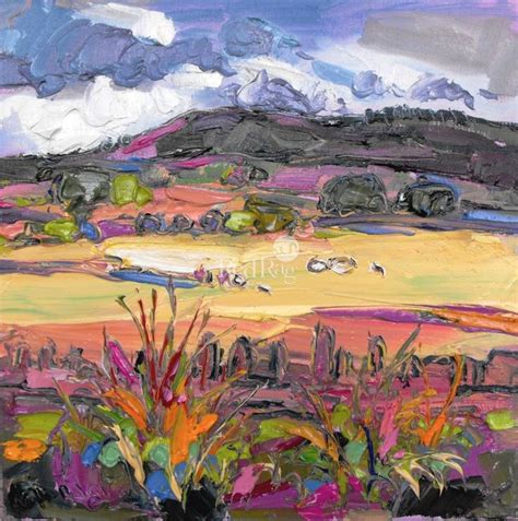 Sheep In Fields By Scottish Contemporary Artist Judith Bridgland