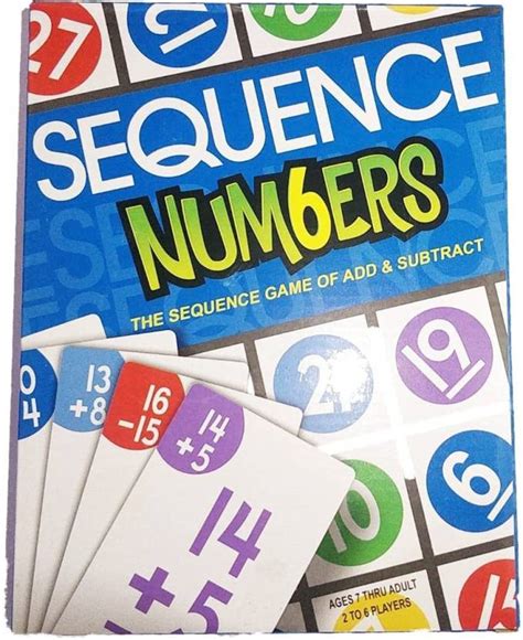 Homenity Sequence Game Of Numbers For Kids To Learn Add Subtraction