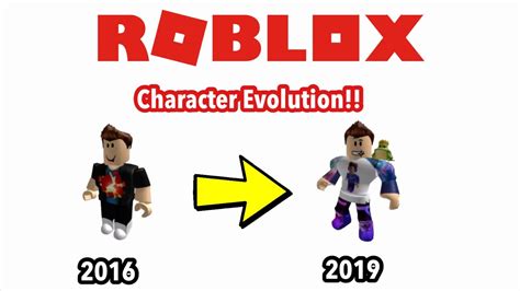 My Roblox Character Evolution 2016 2019 Youtube
