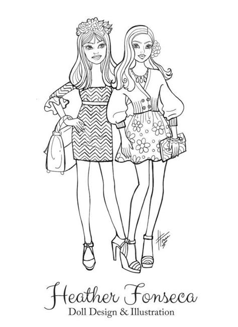 Fashion Coloring Book Pages Heather Fonseca