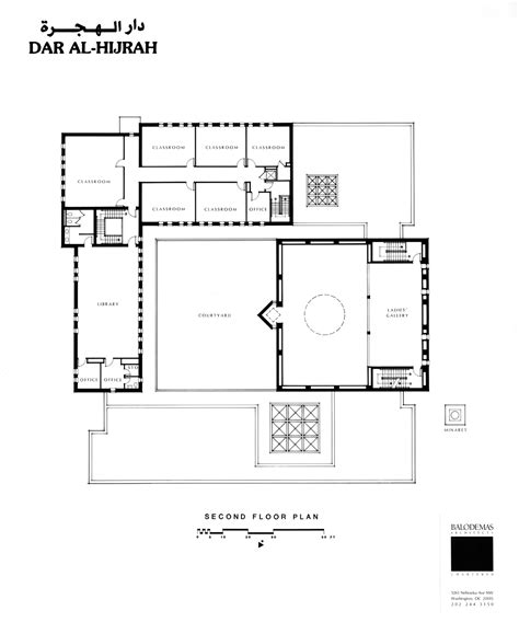 Dar Al Hijrah Islamic Center Second Floor Plan Archnet