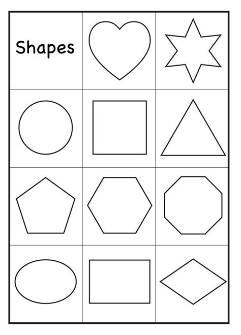 Free Printable Shapes For Toddlers