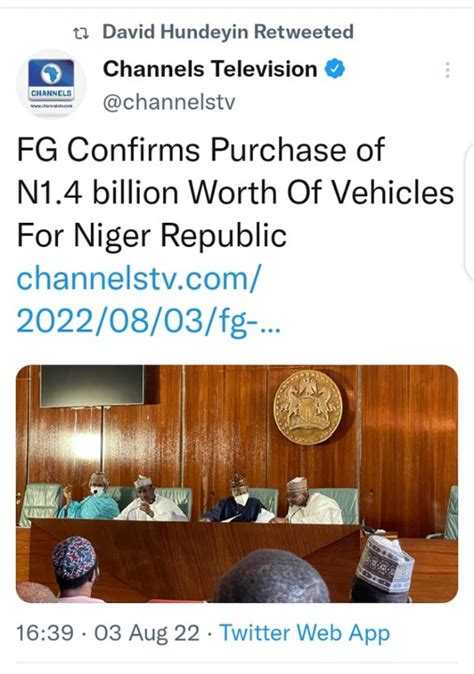 Fg Confirms Purchase Of N14 Billion Worth Of Vehicles For Niger