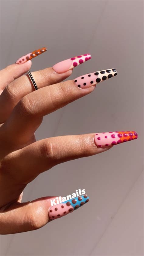Cyber Dots Press On Nails 90s Nails Dots French Tips Etsy