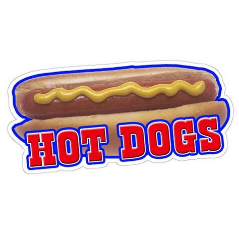 Hot Dogs Ii Concession Decal Sign Stand Cart Dog Vendor