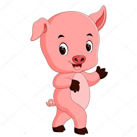 Cute Funny Pig Cartoon — Stock Vector © hermandesign2015@gmail.com ...