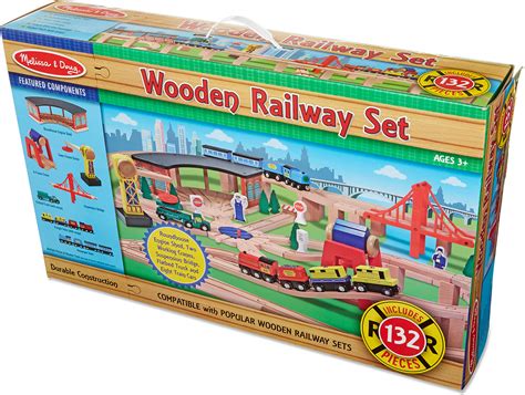 Wooden Railway Set 4 Kids Books And Toys