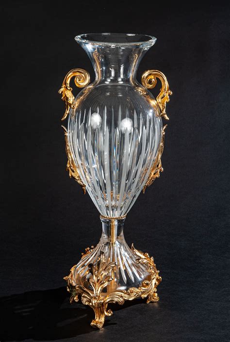 V 1338 Clear Crystal Vase David Michael Furniture