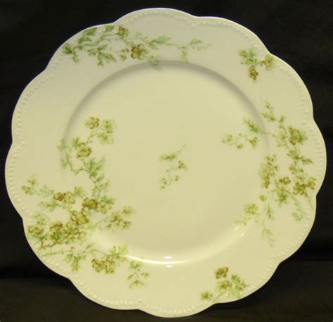 Antique Haviland Limoges 85 Plate Green Flowers Schleiger 58 K Star