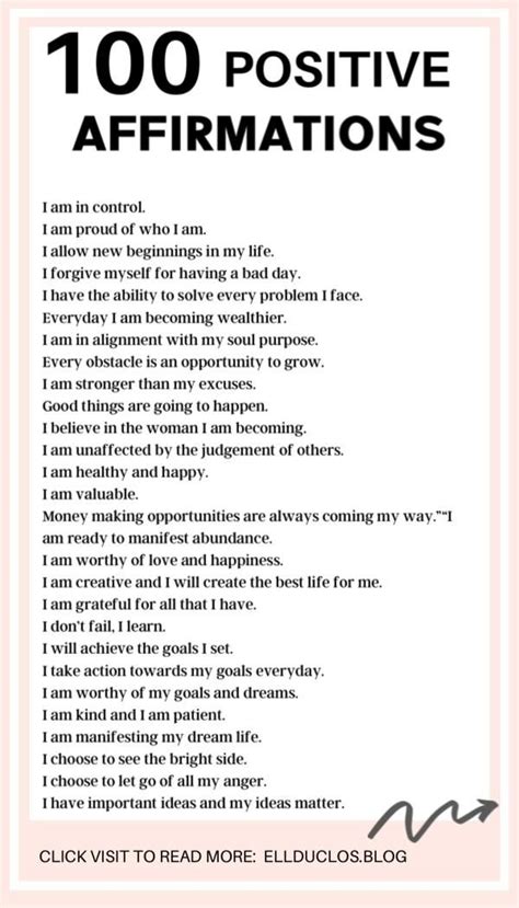 100 Positive Affirmations That Will Change Your Life Artofit
