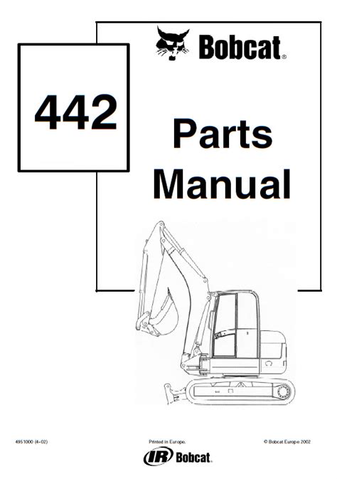 Bobcat 442 Compact Excavator Parts Manual Pdf