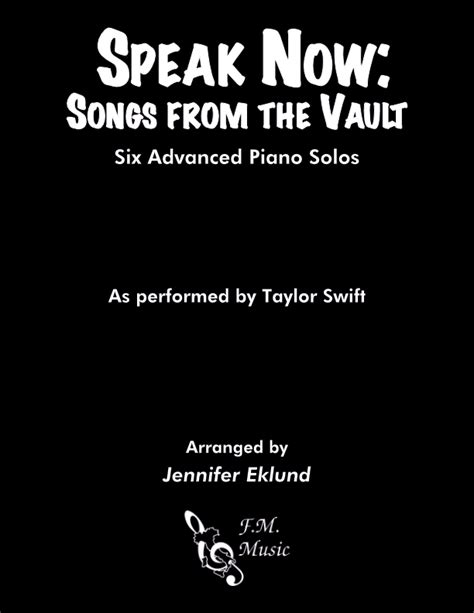 Taylor Swifts Speak Now Songs From The Vault Advanced Piano By