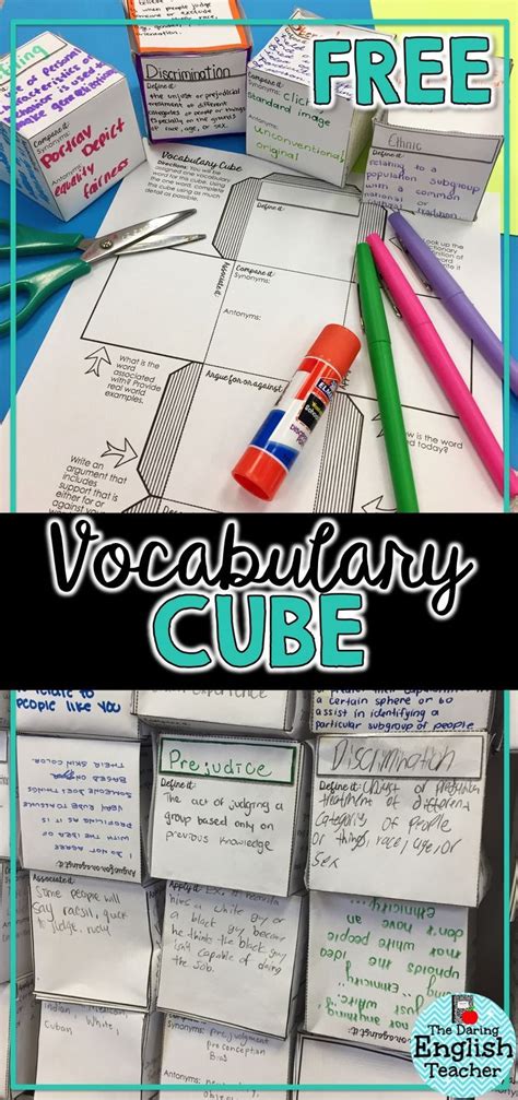 Free Vocabulary Activity Download This Vocabulary Cube Can Be Used To