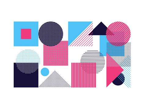 Abstract Geometric Shapes Simple Minimal Background Pattern By