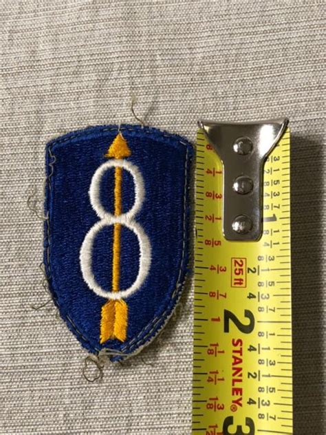 Wwii Era United States 8th Infantry Division Patch Usaa Eight Us