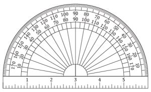Printable Protractor Large