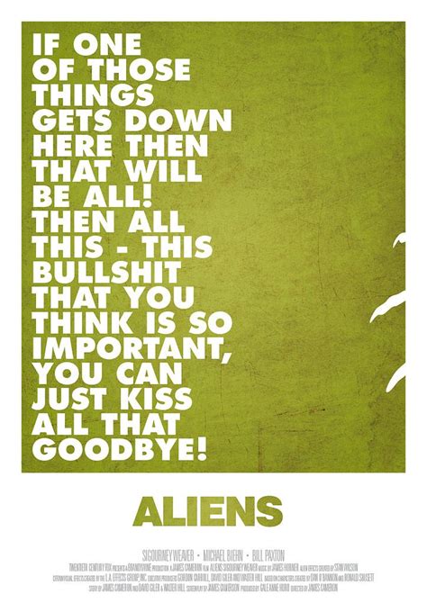 Aliens 1986 Movie Quote Poster By David Shaw Amusementphile