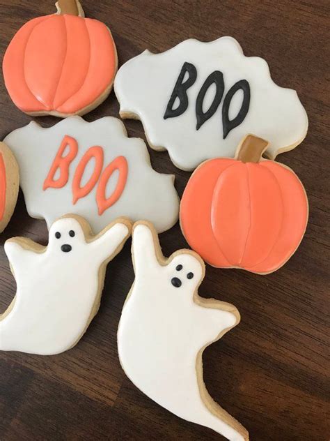 Halloween Ghost Cookies 1 Dozen Ghost Cookies Cookies Sugar Cookie