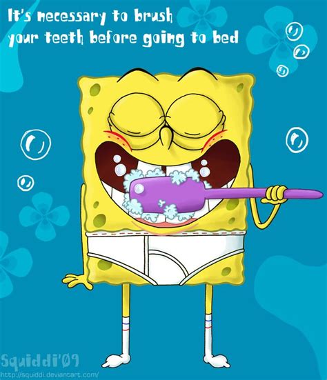 Sponge Bob Brush Your Teeth Cartoondibujos Pinterest