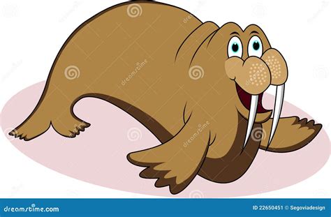 Funny Walrus Cartoon Stock Vector Illustration Of Clipart 22650451