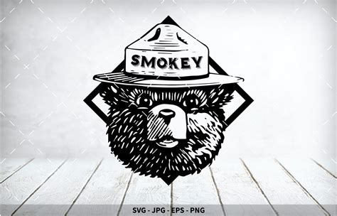 Smokey The Bear Svg Png Archivo Digital Imprimir Archivo Etsy