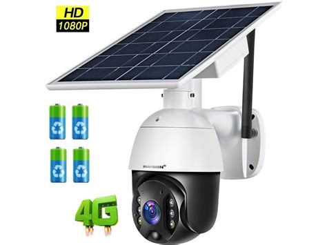 4g outdoor ptz security camera with solar panel 1080p waterproof wireless ip dome cam pan title