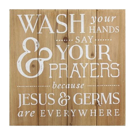 Wash Your Hands Say Your Prayers Bath Wall Art In 2020 Prayer Wall