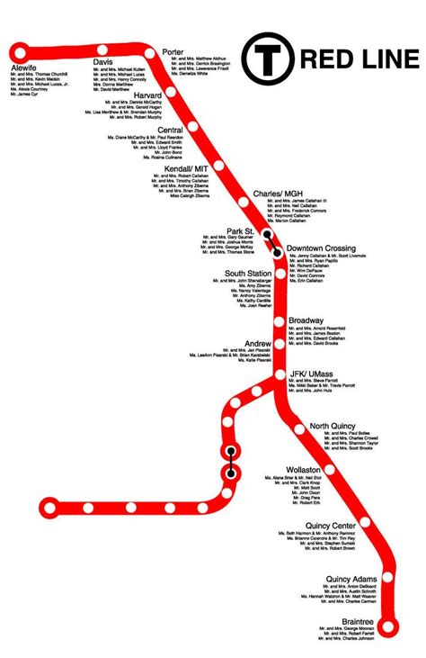 Red Line Mbta Map Red Line Boston Map United States Of America
