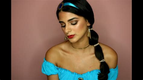 Disneys Princess Jasmine Halloween Makeup Tutorial Aladdin Melody Sedgh Youtube