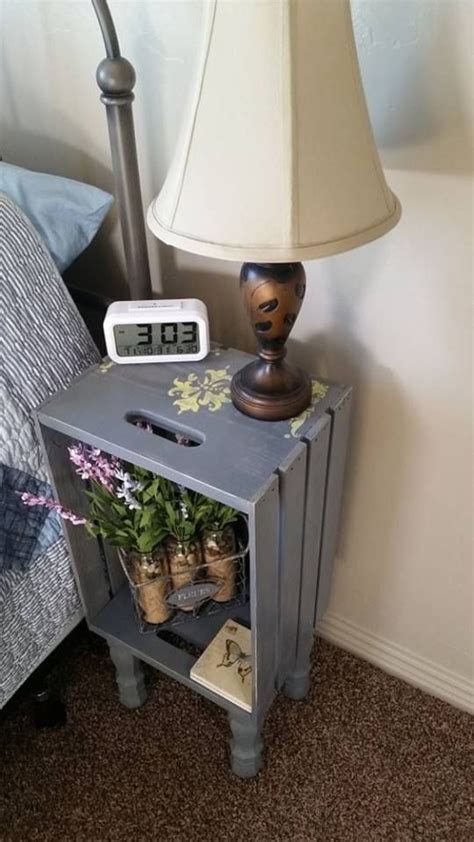 Old Crate Upcycled Into A Bedside Table Ideas Start To Roll Now