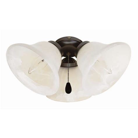 Design House 3 Light Oil Rubbed Bronze Ceiling Fan Light Kit With