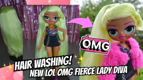 Hair Washing New Lol Surprise Omg Fierce Lady Diva Youtube