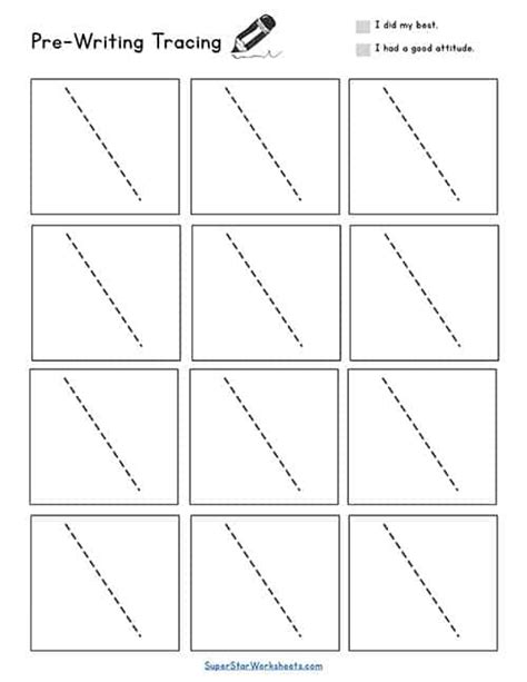 Line Tracing Practice For Toddler Slanted Straight Line Pdf Download