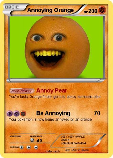 Pokémon Annoying Orange 1928 1928 Annoy Pear My Pokemon Card