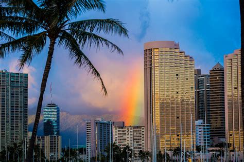 Rainbow Sunset Waikiki Magic Island Oahu Hawaii Anthony Quintano Flickr