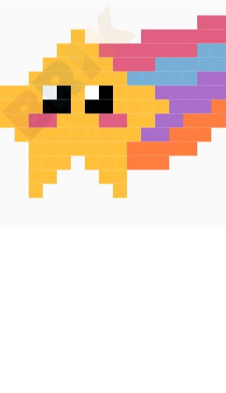 Shooting Star Pixel Art Brik