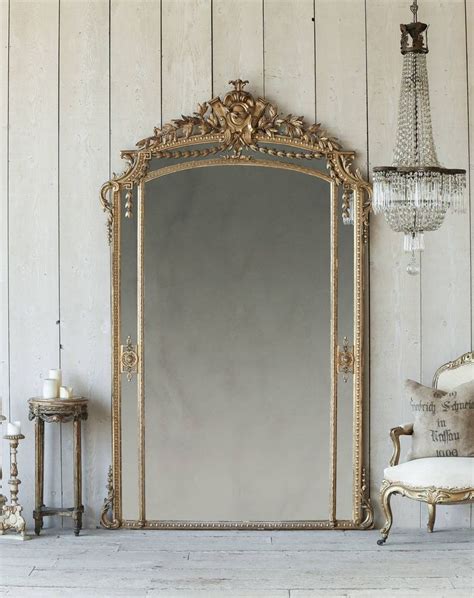The standing mirror is ready to lean to thethe standing mirror is ready to lean to the wall, or free standing. Magnificent antique French ballroom mirror in shimmering ...