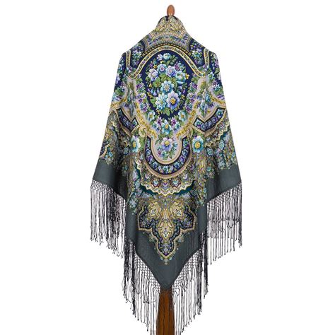 women s elite authentic pavlovo posad shawl 148x148 cm etsy