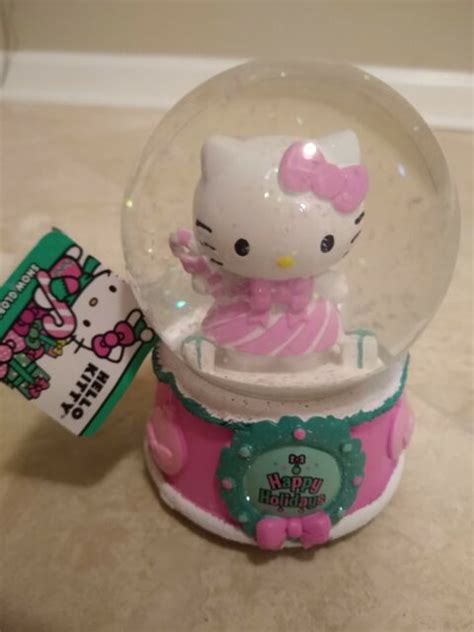Hello Kitty Musical Holiday Christmas Snow Globe Jingle Bells Sanrio Ebay