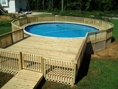 Wooden Decks Around Above Ground Pools Your Decking Ideas Outdoor Space In 2019 In Ground