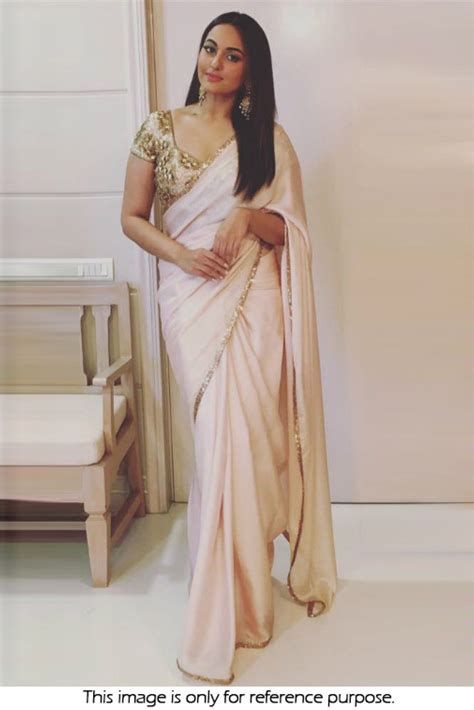 Buy Bollywood Style Sonakshi Sinha Silk Georgette Designer Saree In Cream Colour Nc2273 For