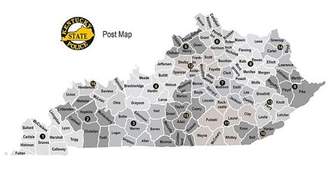 Kentucky State Police Post Map