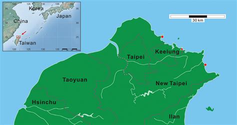 Map Japan Taiwan