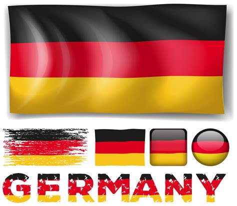 Germany Flag In Different Designs 419539 Vector Art At Vecteezy