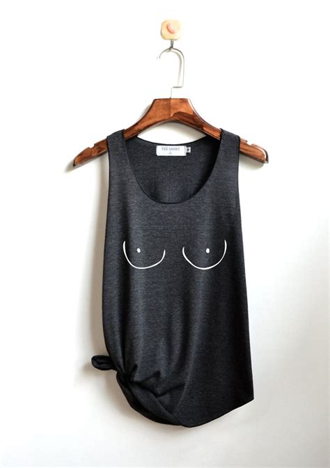 Camisa De Tetas Tetas Tetas Tank Top Ropa Tank Top Mujeres Etsy