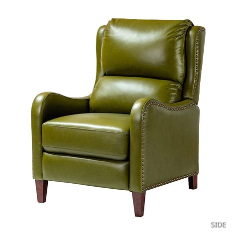 14 Karat Home Olive Leather Recliner In 2022 Leather