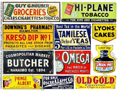 Vintage Advertising 78 Images On 5 Digital Download Sheets Etsy In