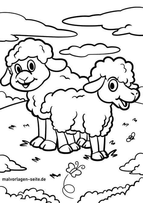 Malvorlage Schafe Ausmalbild Kostenlos Herunterladen